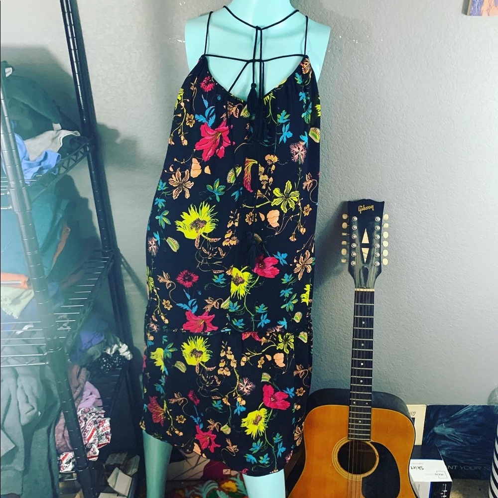 NWOT H&M Conscious PEEK A BOO STRAPPY Boho Floral Billow Hippie